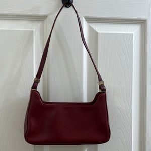 Red vegan Liz Claiborne purse.